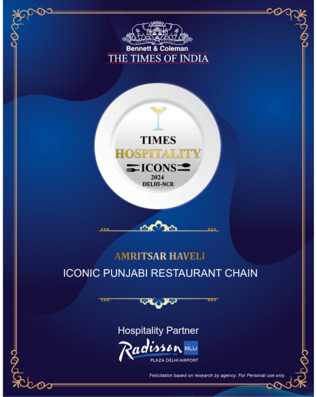 Times Award - Amritsar Haveli